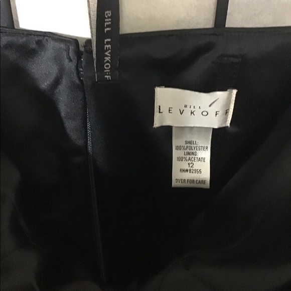 Bill Levkoff Pink Ribbon Black Strapless Column Evening Bridesmaid or Prom Gown - Picture 3 of 4